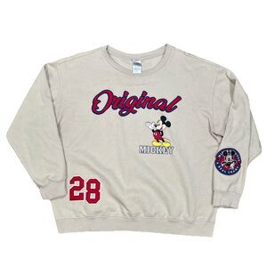 Freeze New York Disney Mickey Mouse Sweatshirt Embroidered Tan Size XL